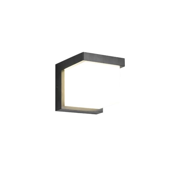 Applique da esterno led 10w 4000k ip44 moderna nera
