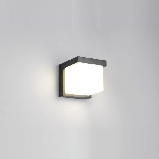 Applique da esterno led 10w 4000k ip44 moderna nera