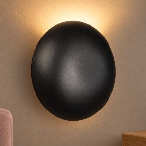 Applique per comodino camera da letto ricaricabile led 1,5w 3000k touch moderna a forma di fungo nera