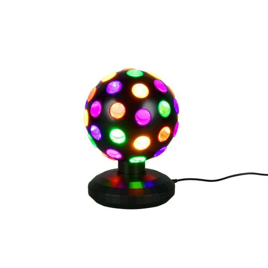 Lampada da tavolo led 1w 3000k usb-c per cameretta a forma di palla da discoteca nera