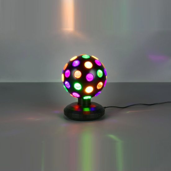 Lampada da tavolo led 1w 3000k usb-c per cameretta a forma di palla da discoteca nera