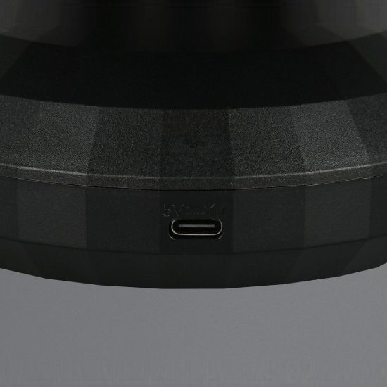 Lampada da tavolo led 1w 3000k usb-c per cameretta a forma di palla da discoteca nera