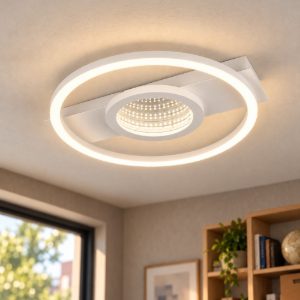Plafoniera led 16w 4000k moderna bianca con effetto infinito rotondo