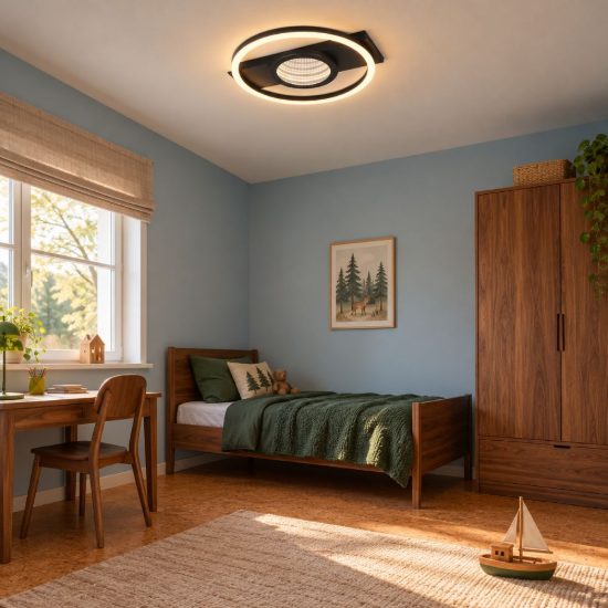 Plafoniera led 16w 3000k moderna nera con effetto infinito rotondo