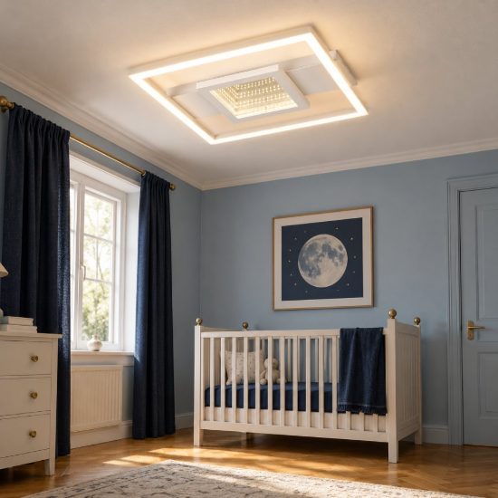 Plafoniera led 16w 4000k moderna bianca con effetto infinito quadrato