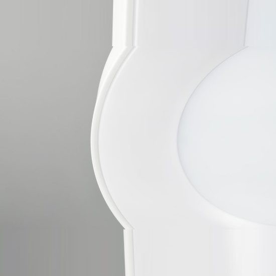 Ventilatore da soffitto led 32w cct 2700k 6500k con telecomando pale a scomparsa bianco legno