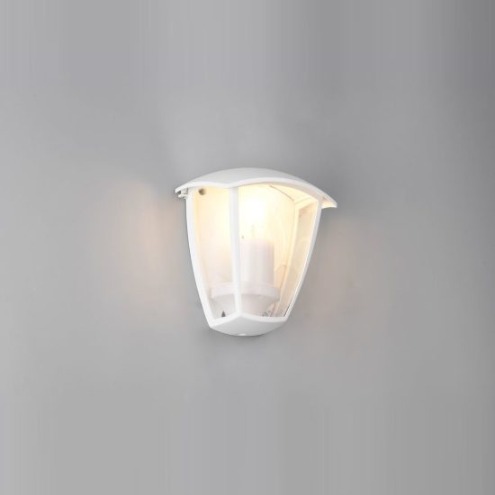 Applique da esterno ip44 bianca in alluminio pressofuso dal design classico