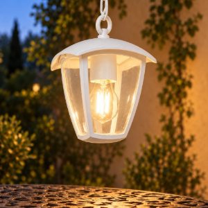 Lampada a sospensione da esterno ip44 moderna bianca in alluminio pressofuso