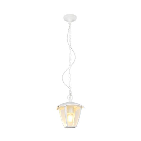 Lampada a sospensione da esterno ip44 moderna bianca in alluminio pressofuso