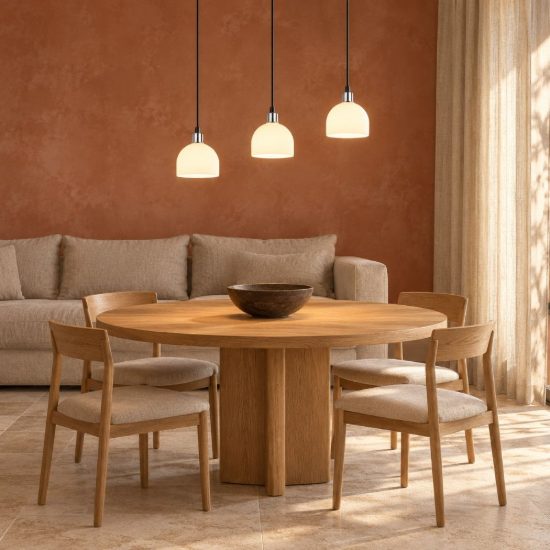 Lampadario a sospensione con 3 pendenti per sala da pranzo lineare nichel opaco con vetri bianchi