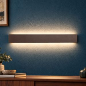 Applique piccola per soggiorno moderna biemissione caffe led 20w cct 2700k 4000k