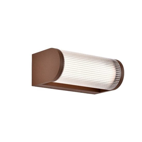 Applique da esterno moderna corten led 12w 3000k ip65