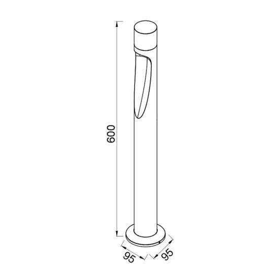 Lampione design moderno da giardino led 6w 3000k ip65 antracite