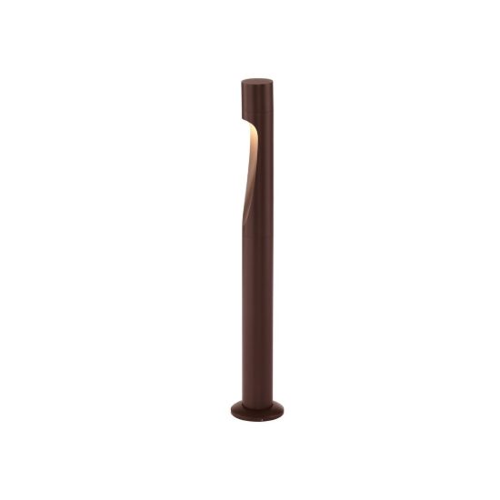 Lampione da giardino cilindrico h60 cm corten led 3000k ip65
