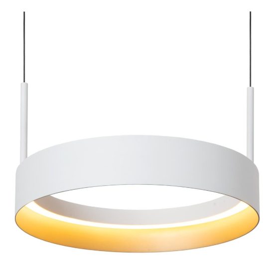 Lampadario con 3 pendenti ad anello per cucina bianco champagne led 55,8w cct 2200k 2700k 3000k