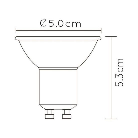 Lampadina gu10 led 5w 3000k spot fascio 40° nera dimmerabile confezione 3 pezzi