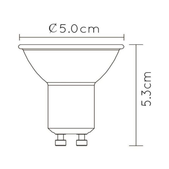 Lampadina gu10 led 5w 3000k spot fascio 40° bianca dimmerabile confezione 3 pezzi