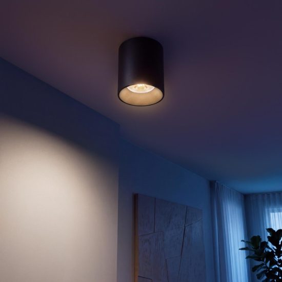 Lampadina gu10 led 5w 2700k spot fascio 38° trasparente