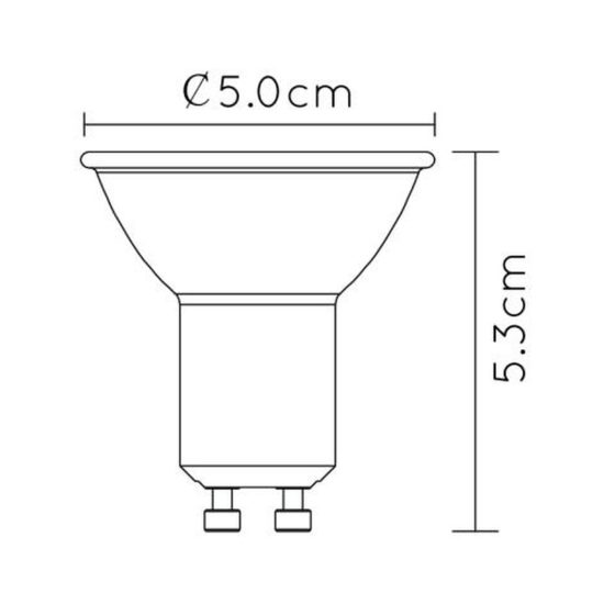 Lampadina gu10 led 5w dim to warm 2200k 3000k spot fascio 40° nera dimmerabile