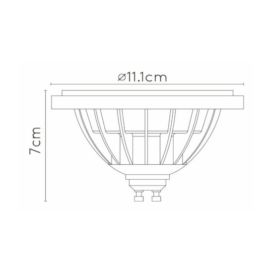 Lampadina gu10 led 12w dim to warm 2200k 3000k spot es111 fascio 40° nera dimmerabile
