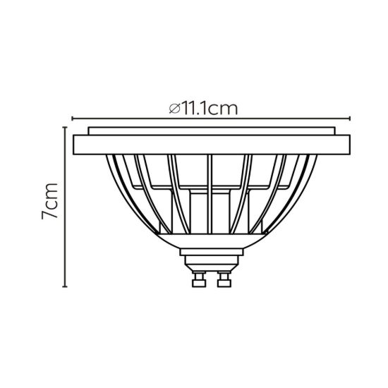 Lampadina gu10 led 12w dim to warm 2200k 3000k spot es111 fascio 40° bianca dimmerabile