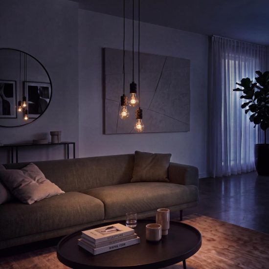 Lampadina e27 led a filamento 4,9w 2700k a goccia trasparente dimmerabile