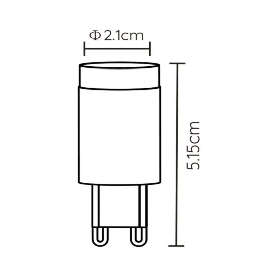 Lampadina g9 led 3w 2700k a capsula bianca dimmerabile