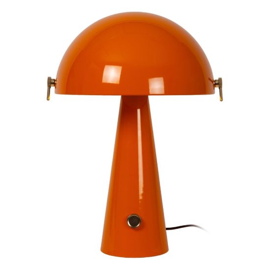 Lampada da tavolo a cupola per soggiorno contemporanea arancione oro dimmerabile