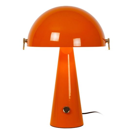 Lampada da tavolo a cupola per soggiorno contemporanea arancione oro dimmerabile