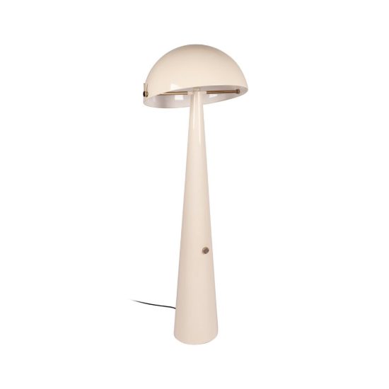 Piantana a cupola per soggiorno contemporanea crema oro dimmerabile
