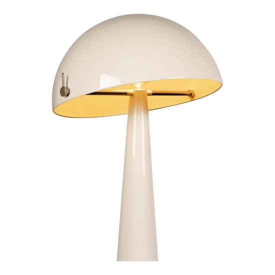 Piantana a cupola per soggiorno contemporanea crema oro dimmerabile