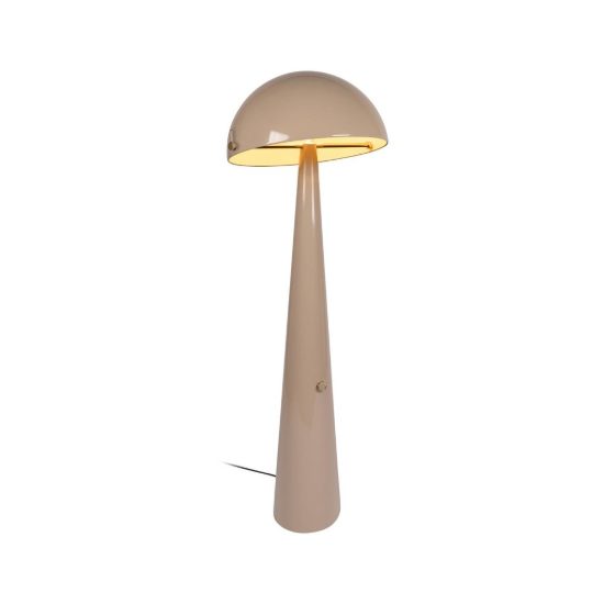 Lampada da terra a cupola per soggiorno contemporanea tortora oro dimmerabile