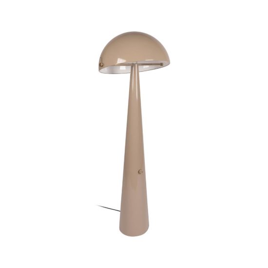 Lampada da terra a cupola per soggiorno contemporanea tortora oro dimmerabile