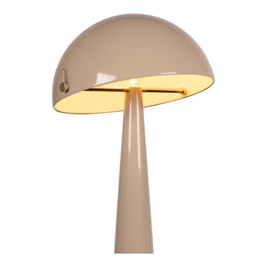 Lampada da terra a cupola per soggiorno contemporanea tortora oro dimmerabile