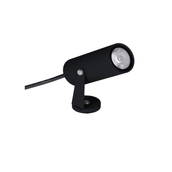 Faretto da esterno moderno nero led 6w 3000k ip65 orientabile