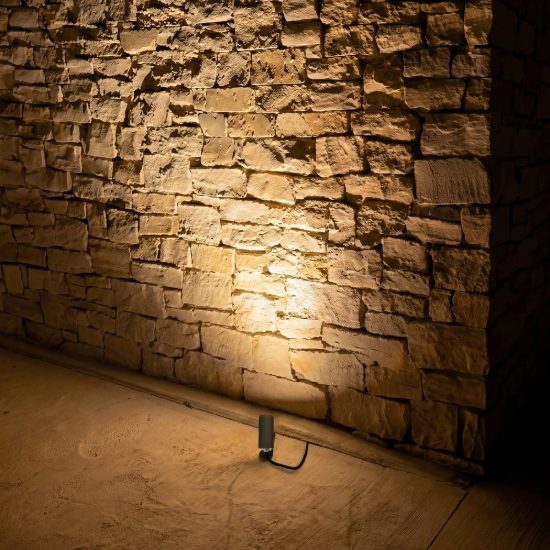 Faretto da esterno moderno nero led 6w 3000k ip65 orientabile