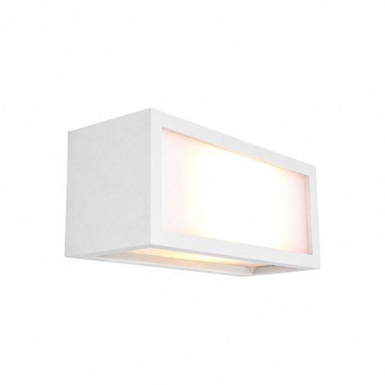 Applique da esterno rettangolare ip65 moderna bianca