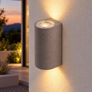 Lampada da parete per esterno ip65 grigio scuro