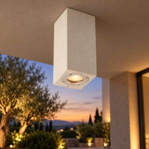 Faretto da esterno soffitto ip65 bianco moderno