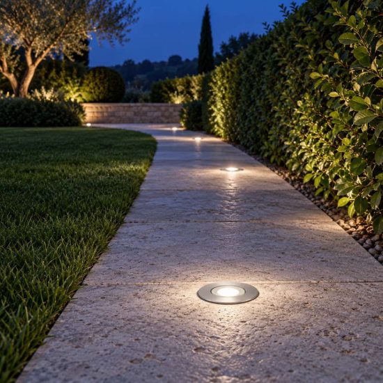 Ideal lux rocket faretto da incasso da esterno pavimento led 2w 4000k 5,5cm rotondo acciaio