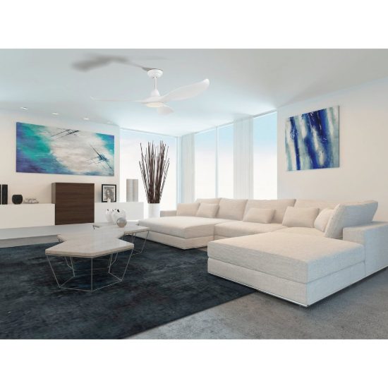 Eglo cirali 52 ventilatore da soffitto dc con luce led 16w 3000k 5000k 132cm con telecomando bianco oltre 20mq