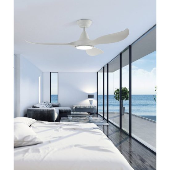 Eglo cirali 52 ventilatore da soffitto dc con luce led 16w 3000k 5000k 132cm con telecomando bianco oltre 20mq