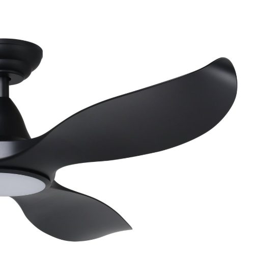 Eglo cirali 52 ventilatore da soffitto dc con luce led 16w 3000k 5000k 132cm con telecomando nero oltre 20mq