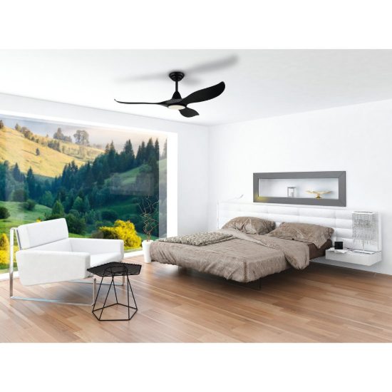 Eglo cirali 52 ventilatore da soffitto dc con luce led 16w 3000k 5000k 132cm con telecomando nero oltre 20mq