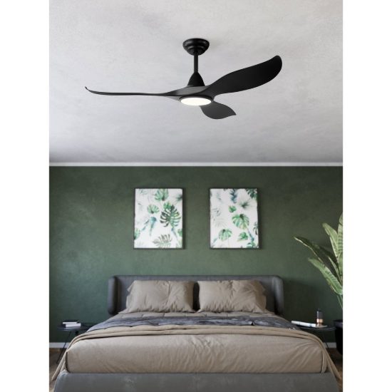 Eglo cirali 52 ventilatore da soffitto dc con luce led 16w 3000k 5000k 132cm con telecomando nero oltre 20mq