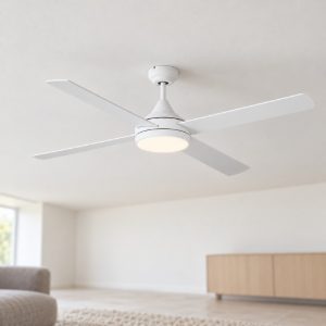 Eglo trinidad ventilatore con luce led 19w 3000k 5000k 122cm con telecomando bianco oltre 20mq