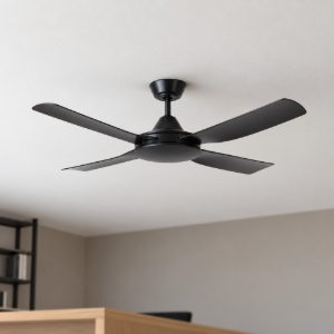 Eglo bondi 1 ventilatore da soffitto senza luce 122cm con telecomando nero oltre 20mq
