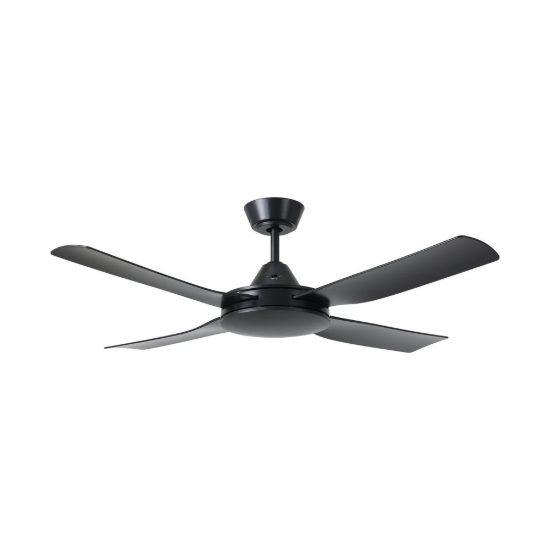 Eglo bondi 1 ventilatore da soffitto senza luce 122cm con telecomando nero oltre 20mq