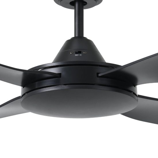 Eglo bondi 1 ventilatore da soffitto senza luce 122cm con telecomando nero oltre 20mq