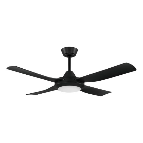 Eglo bondi 1 ventilatore da soffitto con luce led 20w 3000k 5000k 122cm con telecomando nero oltre 20mq